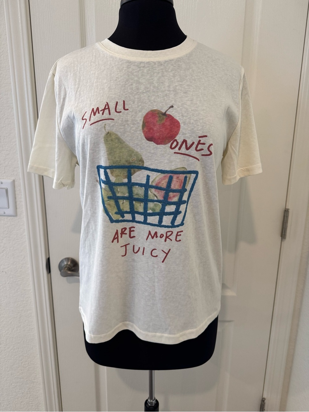Cream Graphic Fruit Tee